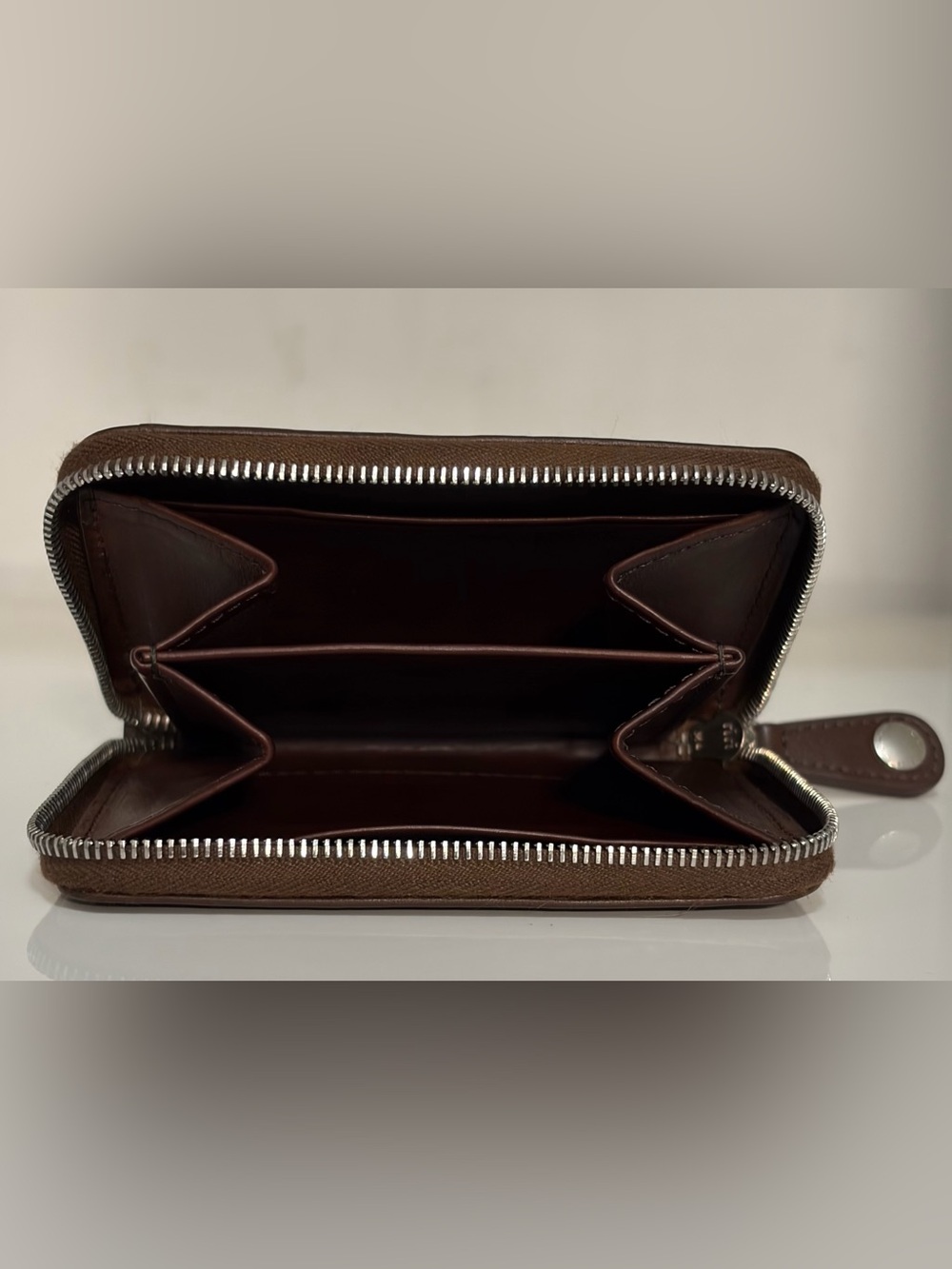 Vintage Coach Glove Tanned Chocolate Leather Zip-Around Wallet & Coin Purse - Picture 8 of 16
